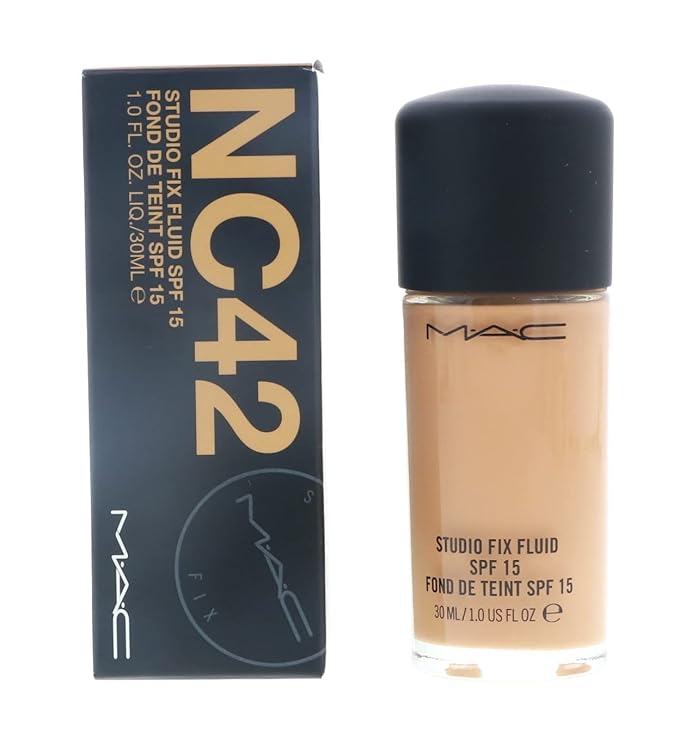 MAC Studio Fix Fluid Foundation SPF5, NC42, 1 Count, 1 Ounce