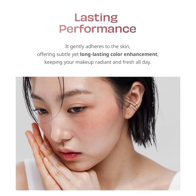 Moist Ampoule Blusher, Buildable Water-based Formula, Infused with over 50% moisture essence, no tackiness, long-lasting moisture, weightless feel (05 Peach Coral, 20ml)