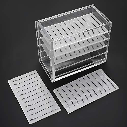 Acrylic Cosmetic Storage Makeup Organizer Clear Eyelash Storage Box Eyelashes Glue Pallet Holders 5 Layers Grafting Eyelash Extension Tool