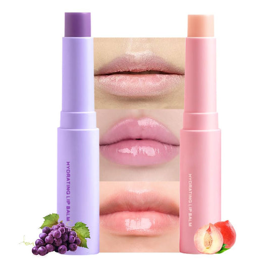 Nourishing Lip Balm for Dry & Chapped Lips, Ideal Lipstick Primer for Women, Deep Moisturization Chapstick, Vegan Tinted Lip Balm, Hydrating, Fall Winter Lip Care, 3#+4#