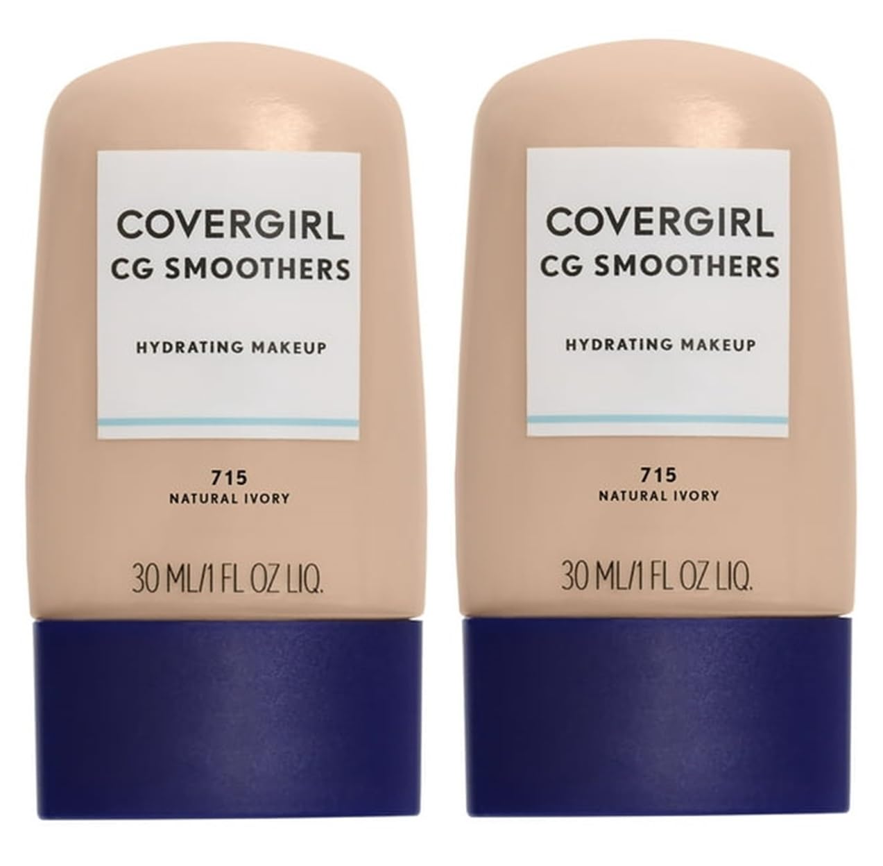 Pack of 2 CoverGirl CG Smoothers Hydrating Makeup, Natural Ivory 715