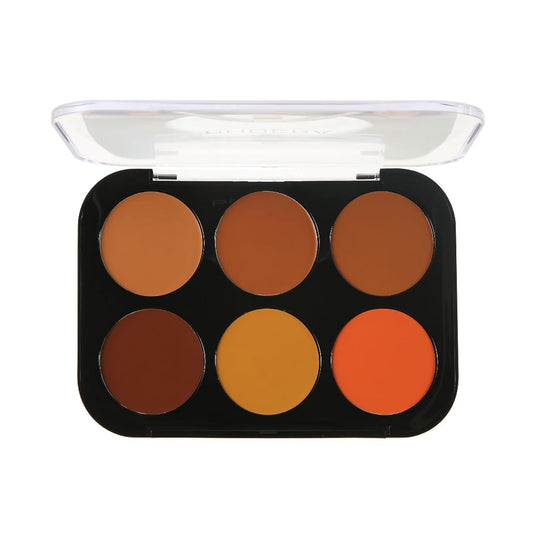 Corlo Contour Palette Concealer Correct, 6 Colors Cream Concealer Full Coverage Foundation Palette for Dark Circles Makeup (Dark)
