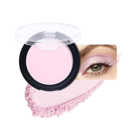 Monochrome Matte Eye Shadow Palette,Light Pink Neutral Nude Matte Pressed Powder Single Eyeshadow,Natural Long Lasting Naturing-Looking Eyeshadow,Talc,Paraben Vegan & Cruelty Free