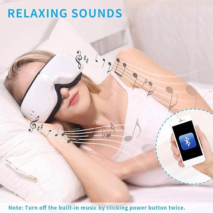 Eye Heat Massager for Relax and Reduce Eye Strain Dark Circle Eye Bags Dry Eye Improve Sleep, Best Gift for Girl Women Family