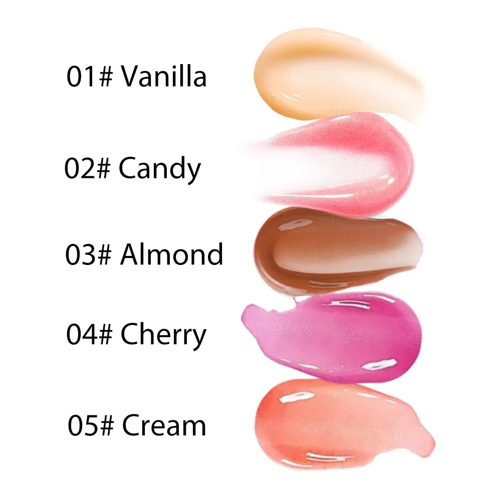 Summer Hydrating Lip Butter Balms Lip Gloss,Natural Vegan Lip Balm Tinted for Instant Moisture,Shine,Hydration Sheer-Tinted,Soothes & Softens Dry Lips,Bálsamo labial hidratante 05#Cream (0.5 FlOz)