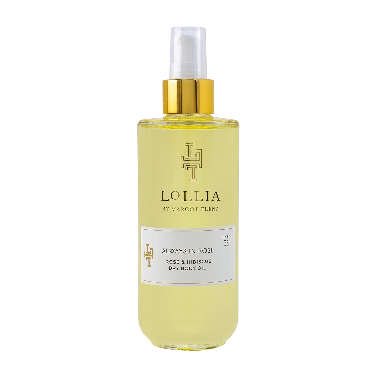 LOLLIA Always in Rose Dry Body Oil, 6.8 Fl. Oz. – Rose & Hibiscus – Women’s, Scented, Moisturizing, Dry Body Oil for Women, For All Skin Types