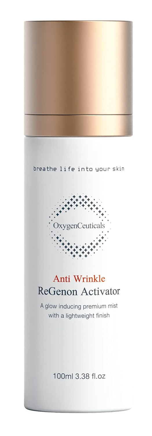 ReGenon Activator – Antioxidant Ampoule Mist with Camellia Flower Water, Oat Seed Extract, Lecithin & Oxygen, Hydrating & Brightening Toner Mist. 3.38 fl.oz (100ml)