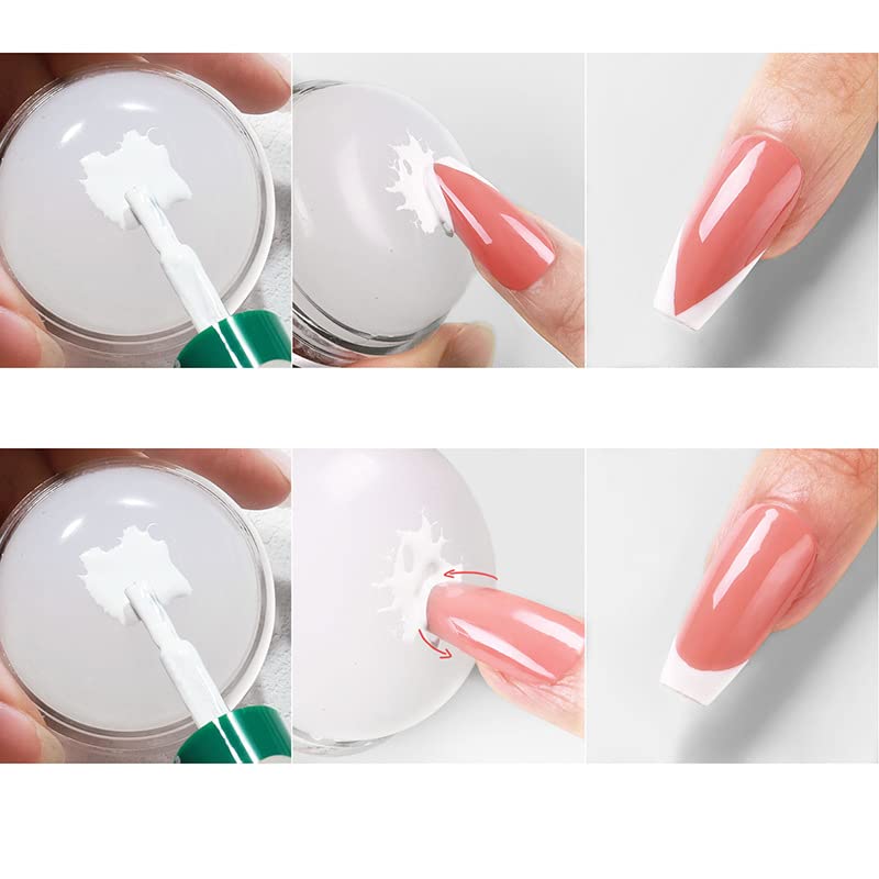Nail Art Stamper Clear Silicone Stamping Jelly with Scraper - Transparent Nail Decor Tool for DIY Manicure