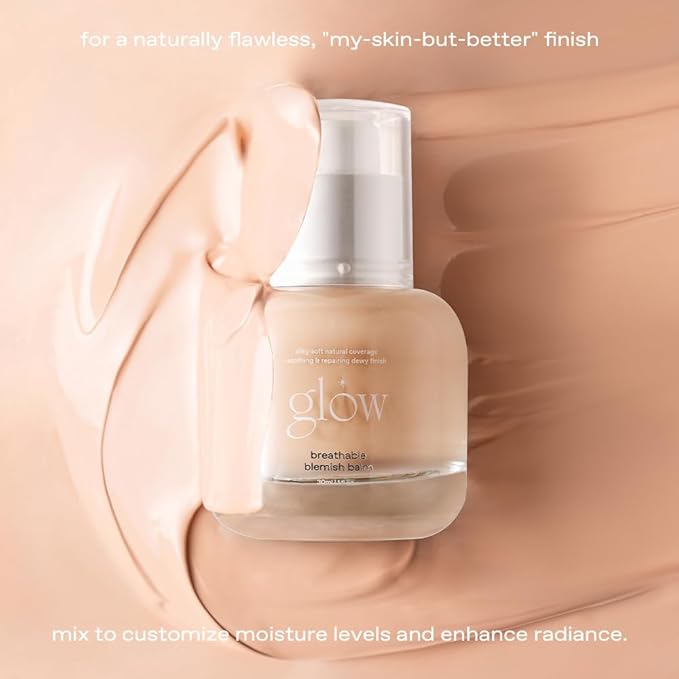 glow breathable blemish balm #one : Cruelty-Free & Artificial Fragrance-Free, Essential Oil-Free, Gluten-Free, lightweight & hydrating bb cream that feels like skincare, 1 Fl Oz