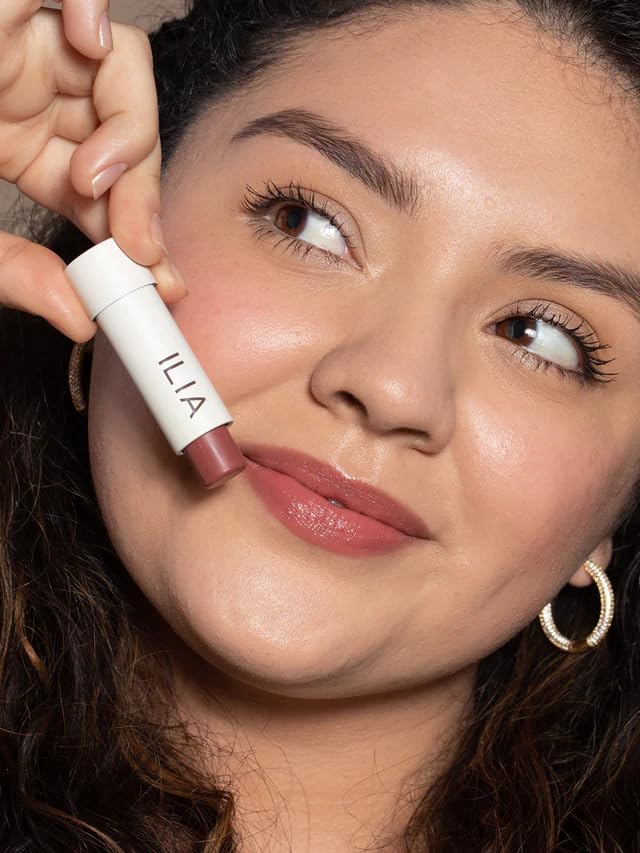 ILIA - Balmy Tint Hydrating Lip Balm | Non-Toxic, Cruelty-Free, Moisturizing + Sheer, Buildable Lip Color (Runaway, 0.15 oz | 4.4 g)