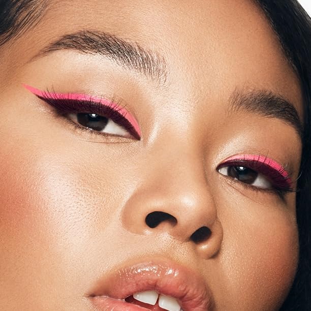 MAKE Beauty Liquid Line Waterproof Liquid Eyeliner Pen. Smudge-Proof Felt Tip for Precise Application of Lines, Wings, and Graphics. Long Lasting Eye Liner - Shade, Pink Star