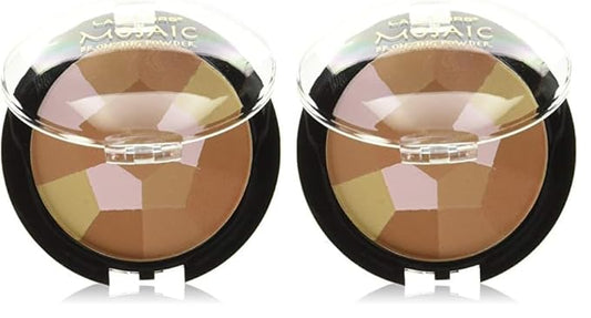L.A. Colors Mosaic Bronzer/Blush Compact, Golden Bronze, 0.09 Ounce (Pack of 2)