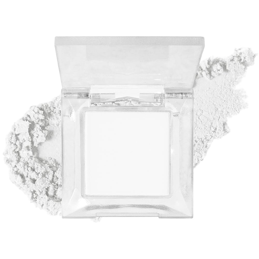 Single Nude White Matte Eyeshadow,Intense Monochrome Eye Shadow,Apply Makeup Easily,Matte Pressed Powder Single Eyeshadow,24 Hour Eye Makeup Longwear Waterproof