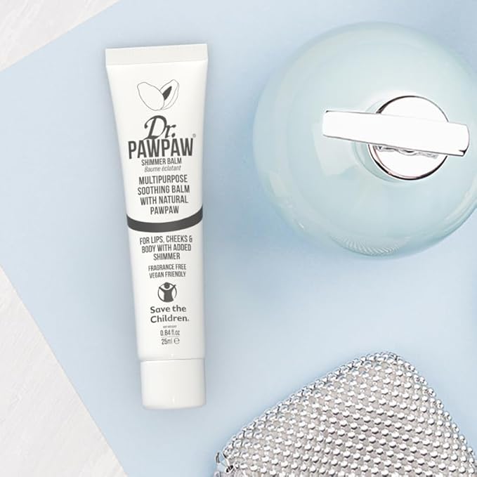 Shimmer, Multi-Purpose Natural No Fragrance Balm for Hydrating Lips, Skin, Hair, Cuticles, Nails & Beauty Finishing (25 ml)