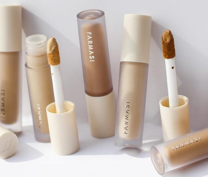 FARMASI Vfx Pro Liquid Concealer Makeup, All-in-one Full Coverage, Highly Pigmented Concealer for All Skin Type, Hide Shadows & Imperfections, Enhance Skin Fullness Foundation Concealer 0,24 Fl Oz N12