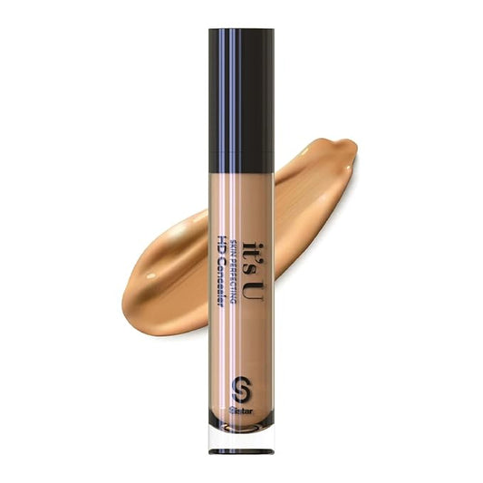Sistar it's U Skin Perfecting HD Concealer Full Coverage Lightweight Long Lasting Correcting Liquid Contour Cover Masker Makeup 5 ml / 0.17 fl. oz (Honey Beige)