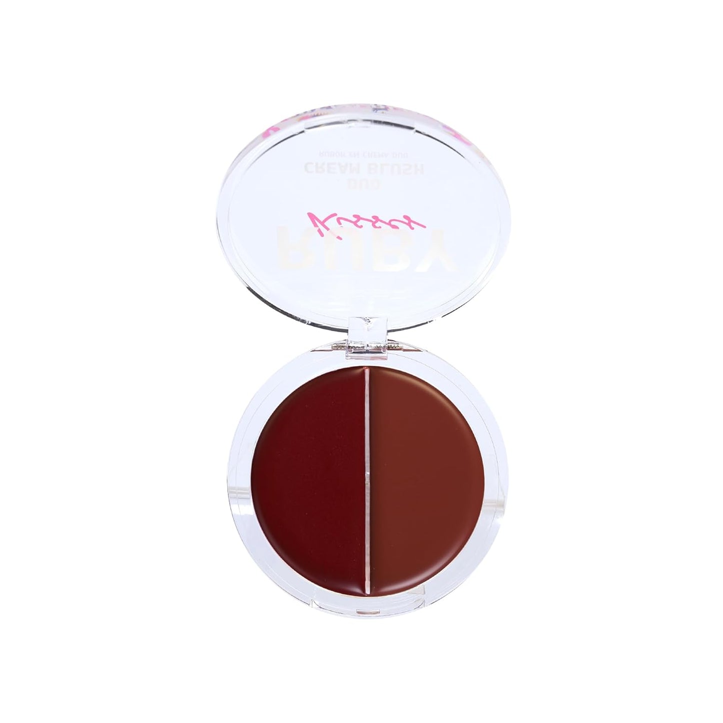 Ruby Kisses Duo Cream Blush, Smooth, Natural-Looking, Long-Lasting Face Makeup Blush for Cheeks, Lips, and Eyes, Buildable and Blendable, Infused with Green Tea, Aloe Vera Extract, and Hyaluronic Acid (Rosewood)