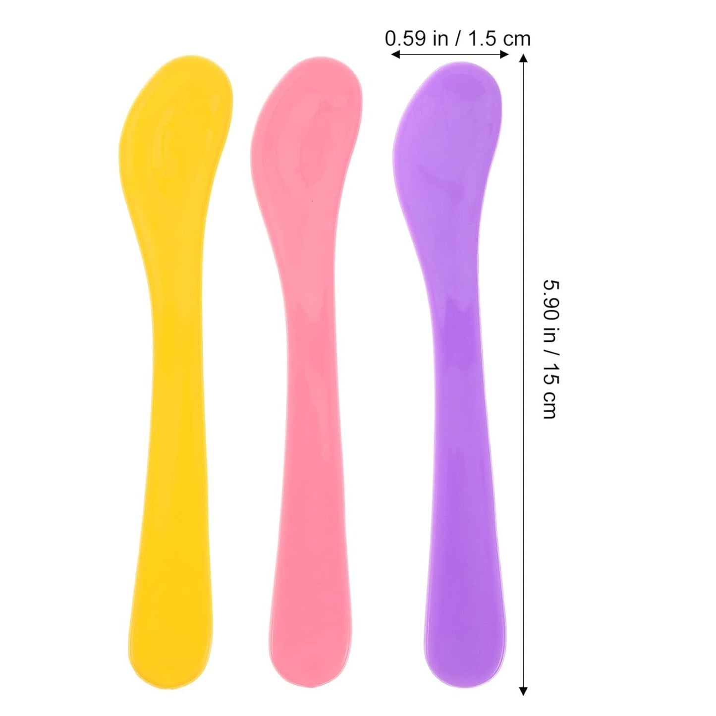 Healifty 10 Pcs makeup spatula plastic makeup DIY Accessories Facial Cream Spatulas Cream Spoon DIY Makeup Spatula small spoons Spatula Premium makeup spatula tool 15c cosmetic applicator