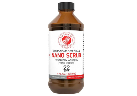 Nano Scrub by Silver Fern Brand - 1 Bottle - 48 Servings - Frequency Activated Nano Ag4O4 - Liquid