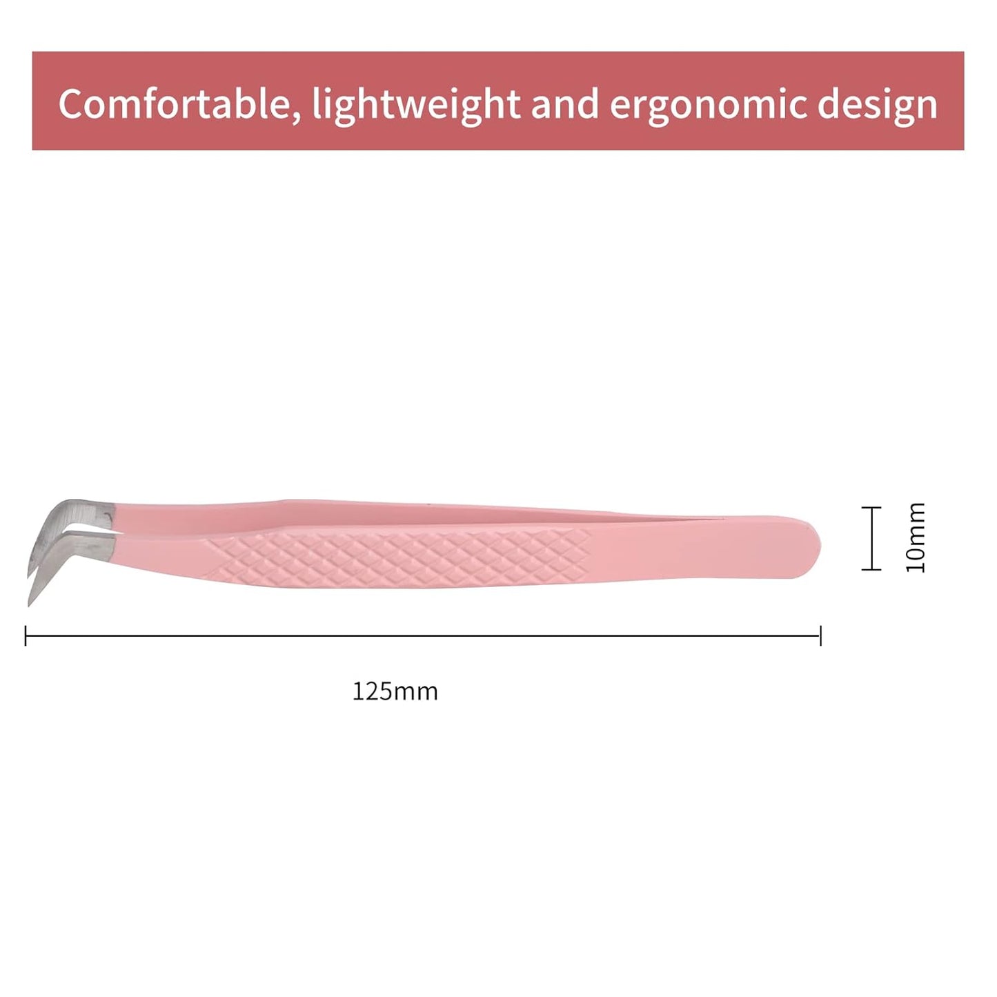 Lash Tweezers for Eyelash Extensions for Volume and Lighter Mega Volume Fans Professional Precision Stainless Steel Lash Extension Tweezers Curved Boot Angled Tips