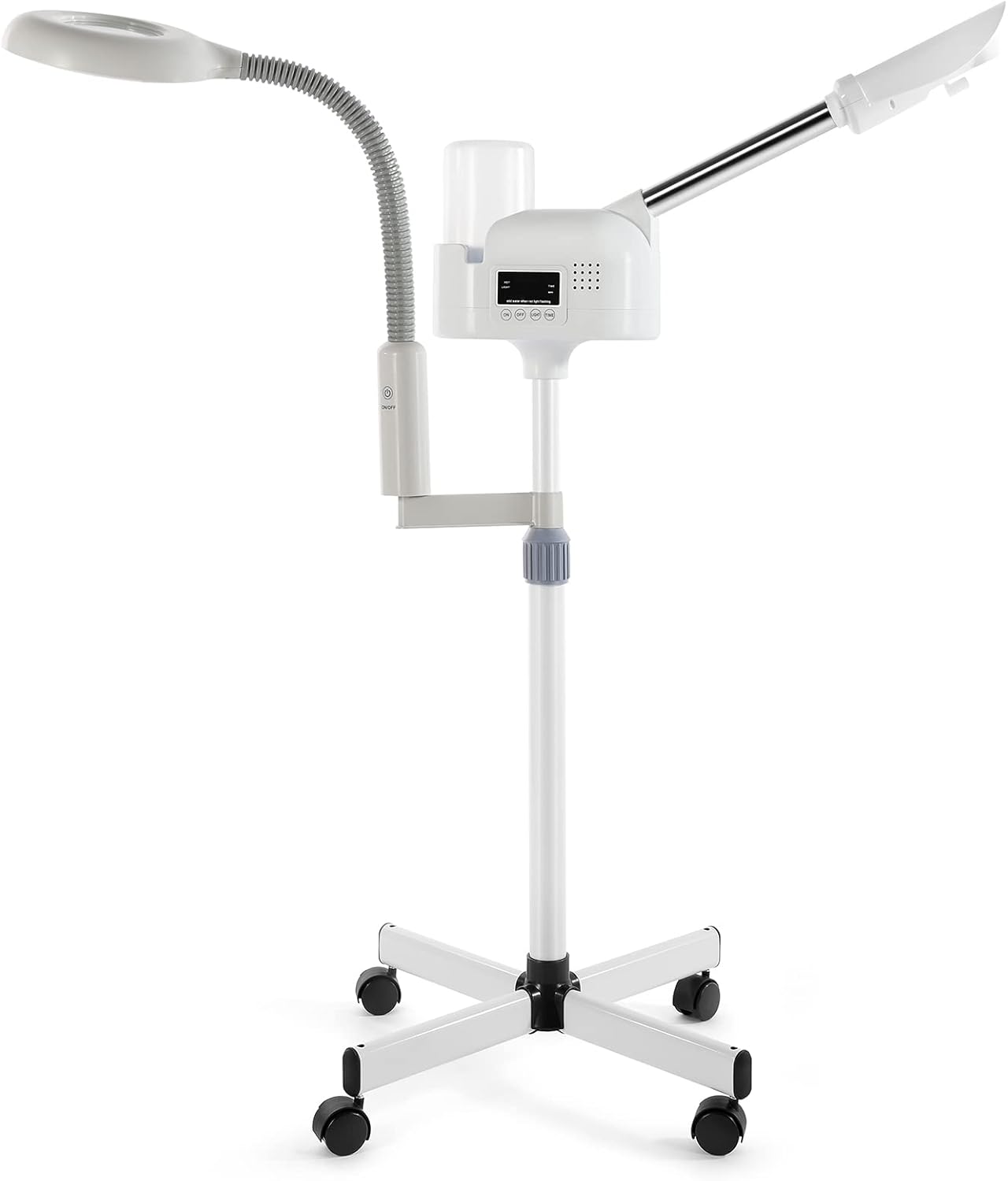 Professional 2 in 1 Facial Steamer Upgrade Esthetician Steamer with 5X LED Magnifying Lamp Beauty Salon Spa