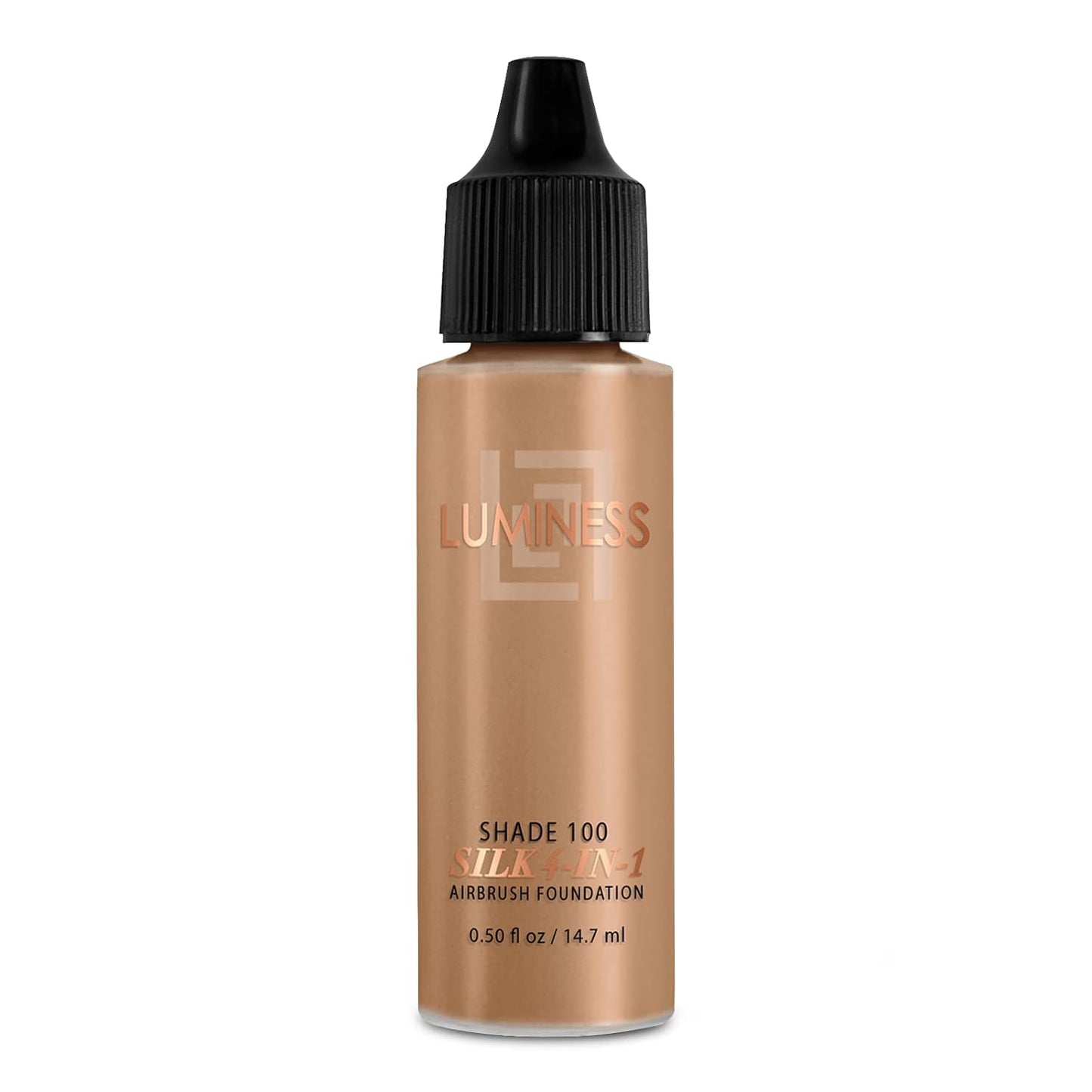 Luminess Air Silk 4-In-1 Airbrush Foundation- Foundation, Shade 100 (.5 Fl Oz) - Sheer to Medium Coverage - Anti-Aging Formula Hydrates and Moisturizes - Professional Makeup Kit for Cordless Air Brush