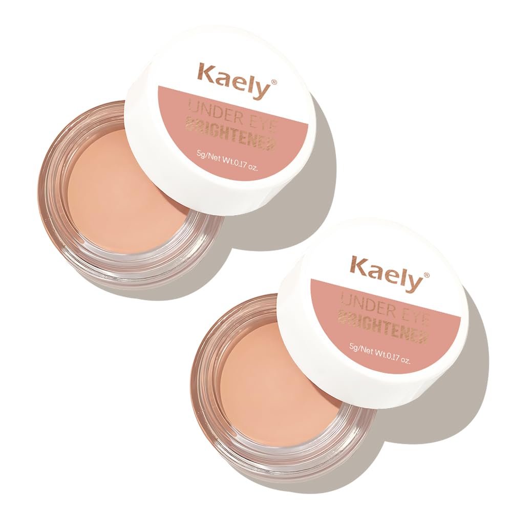 evpct 2Pcs under Eye Brightener, Nourishing Luminous under Eye Concealer Color Corrector for Dark Circles, Waterproof Naturactor Concealer Pot make up for face Eye Ring corrector de ojeras,09# Vanilla