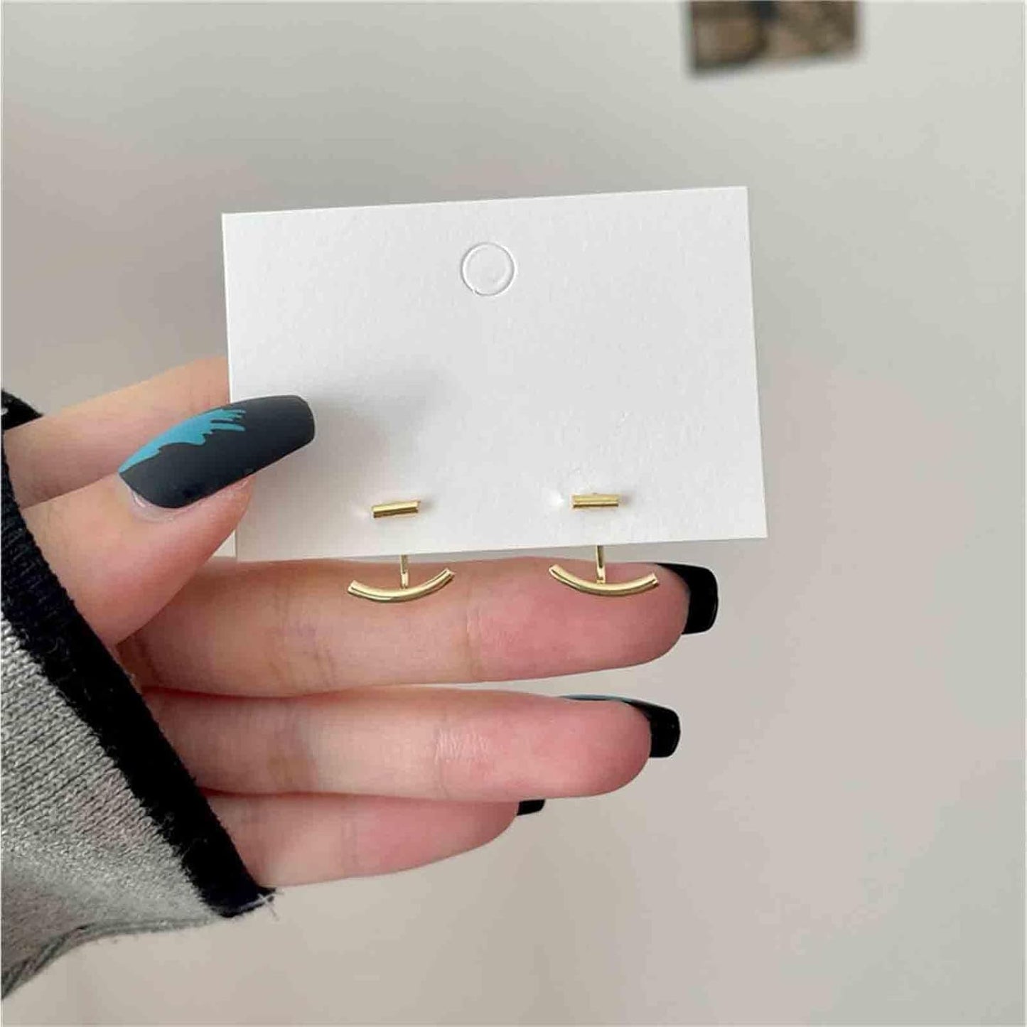 Boho Bar Ear Jacket Earrings Gold Stick Studs Earrings Minimalist Geometric Earrings Bar Ear Crawlers Earrings Jewelry for Women and Girls
