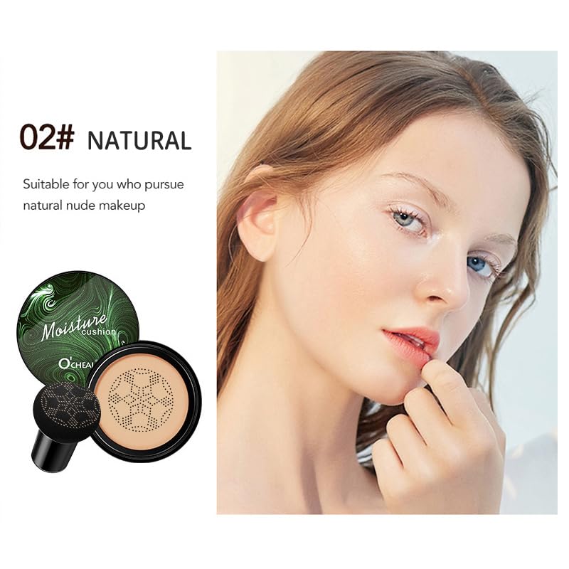 Mushroom Head Air Cushion BB Cream Foundation Cream for Face Makeup Concealer Cushion for Face Comestics Make Up Cushion Compact Natural