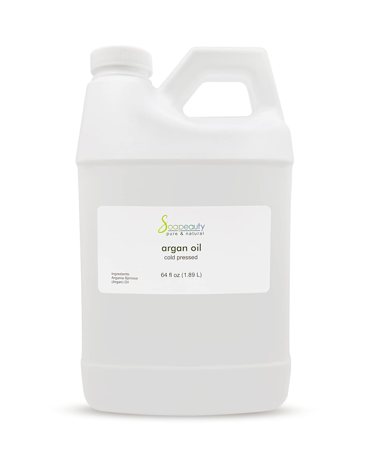 Soapeauty Cold Pressed Refined ARGAN OIL | 100% Natural & Pure | Carrier for Essential Oils, Argan Oil for Skin, Argan Oil for Hair Growth & Moisturizer | 64 fl oz