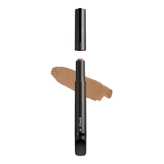 Stryx Concealer Stick Tool for Men, Medium Mahogany - Natural Pigments Hides Imperfections, Acne, Razor Burns, Scars, & Rosacea - Highly Adaptable Shades for Easy, Undetectable Coverage