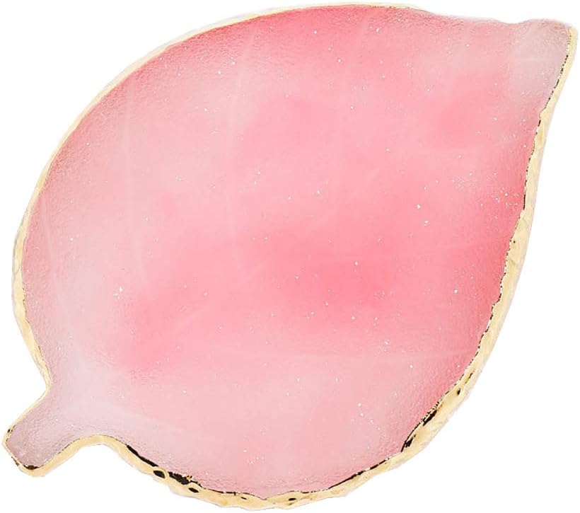 1 Pcs Leaf Resin Nail Art Palette Painting Makeup Palette Tray Cosmetic Nail Gel Polish Colors Mixing Pallet Pink