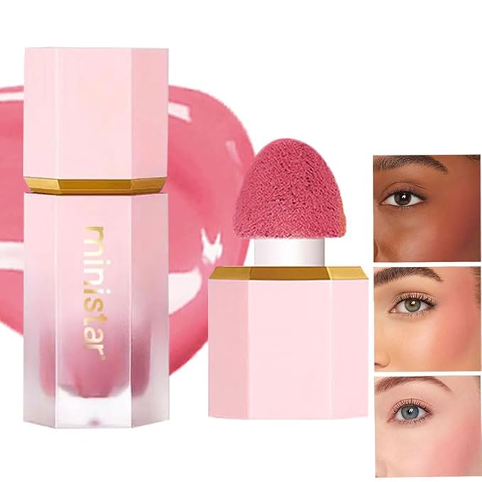 Liquid Blush Makeup, Cream Blush for Cheeks, Waterproof Long Lasting Blush Face Makeup Blush Beauty Wand for Cheeks & Lip Tint Natural Cream Blusher Makeup for All Skin Tones(#02 Rose Ritual)