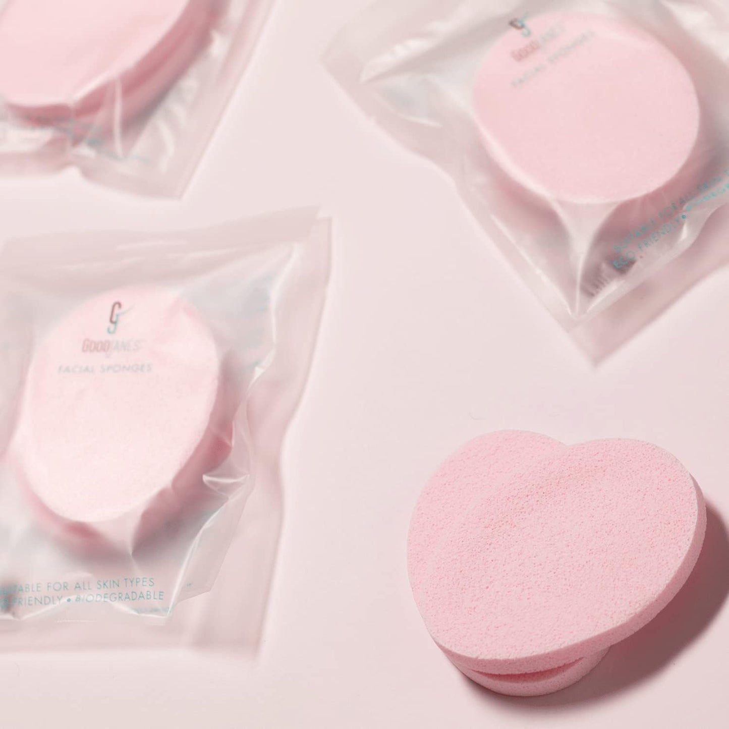 Facial Sponges for Sensitive Skin – Hypoallergenic Reusable Face Sponges for Gentle Cleansing & Light Exfoliation – Latex-Free, Non-Irritating Skincare Tools, 2-Pack