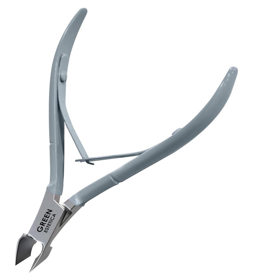 Professional Cuticle Trimmer Nail Cuticle Cutter Stainless Steel Cuticle Nippers with Sharp Blades of Cuticle Remover Clippers Manicure Tools Double Spring for Nail Care Pedicure Nail Tools (Gray)