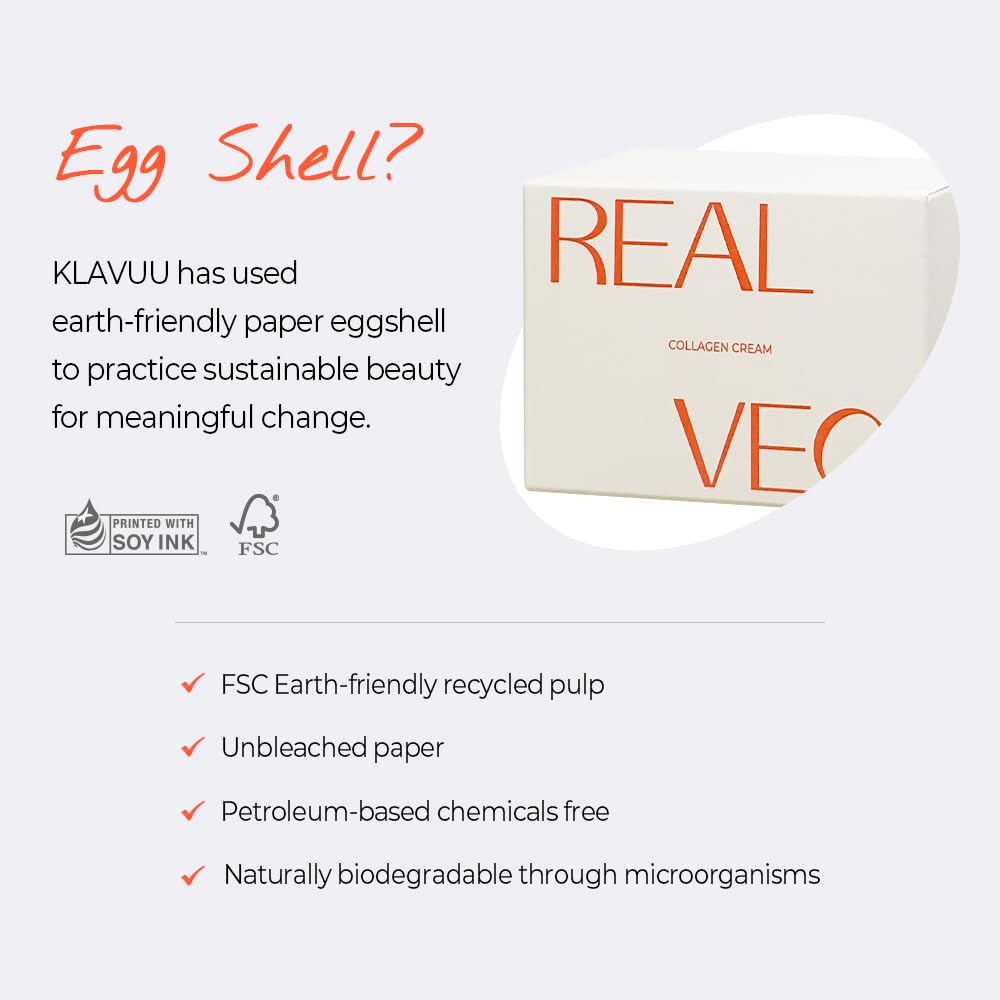 KLAVUU Real Vegan Collagen Cream - Enhances Skin Elasticity, Providing Deep Hydration to Dry Skin for a Radiant, Youthful Glow