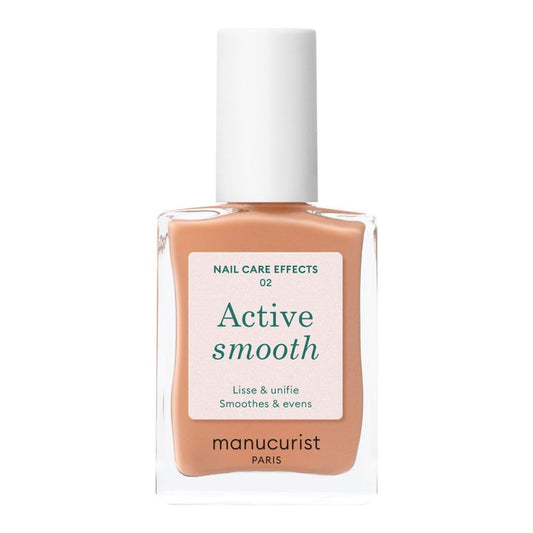 Manucurist Active Smooth 02 Nail Concealer Polish & Care - 2 in 1 Nude Nail Polish : Nail Strengthener and Growth - Nail Concealer - Ridge Filler for Nails - Natural Nail Polish - Golden Finish