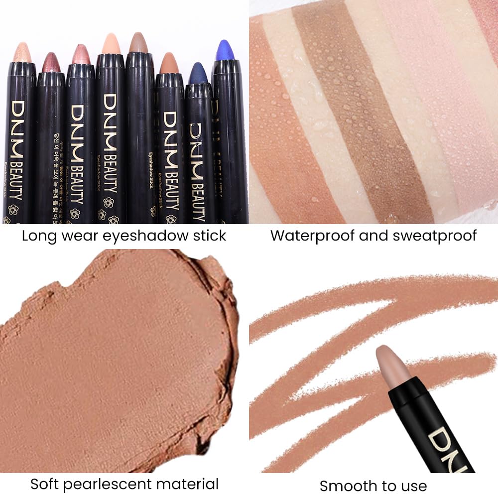 evpct Caramel Matte Cream Eye Shadow Brightener Sticks Set for Eyes, Caramel Matte Pencil Eye shadow Applicator Stick Pen Palette Makeup Waterproof sombras en crema para ojos 30#