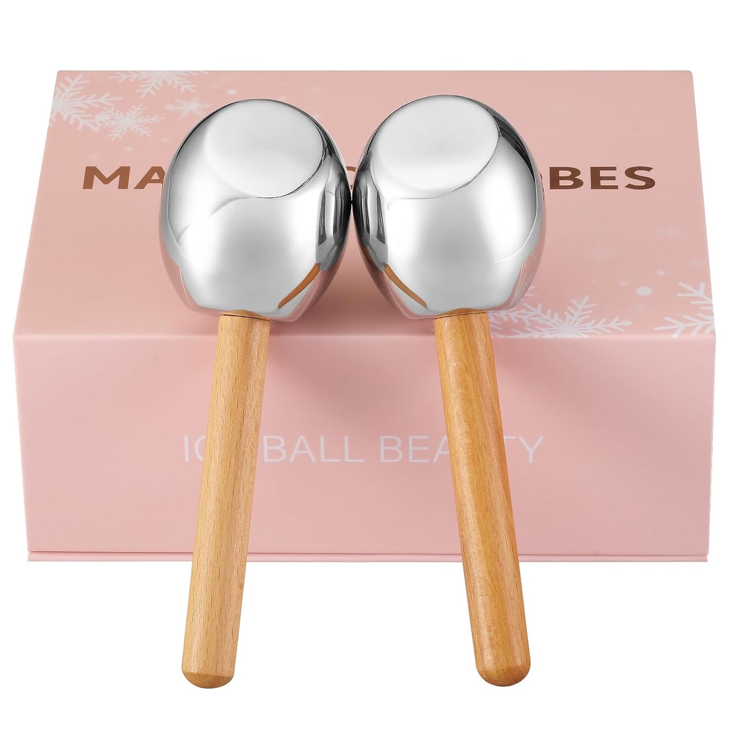 Ice Globes-Facial Skin Care Tools for Women,Ice Globes for Face-Unbreakable Steel Cooling Roller,Cryo Sticks for Face -Tighten Skin and Reduce Puffiness