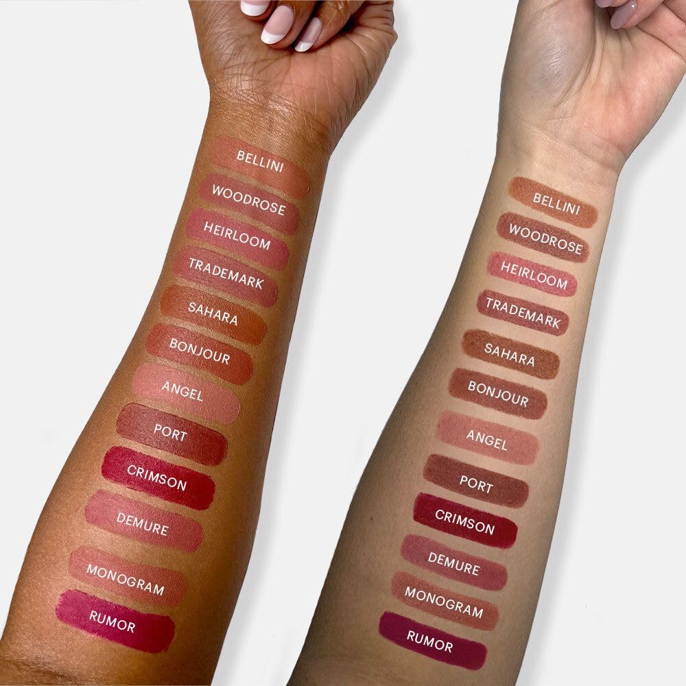 Glo Skin Beauty Suede Matte Lip Crayon (Monogram) - Longwearing Formula Stays On All Day, With Conditioning Shea Butter + Mango Seed Oil for a Velvety Smooth Finish