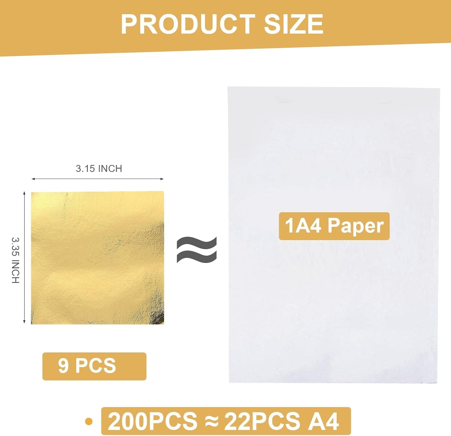 200pcs BUBIMON Imitation Rose Silver Gold Leaf Sheets Gold Foils Sheets Nail Foil for Paint, Resin, Nails, Jewelry, Slime, Arts, Gilding Crafting, Decoration, Sculpture, Furniture