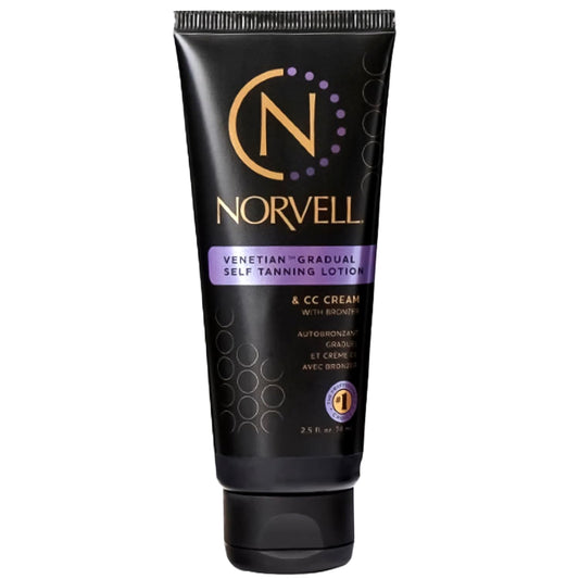 Norvell Venetian Sunless Self Tanner Gradual Color Extender Moisturizing Lotion, Travel Size 2.5 fl.oz - Self Tanning Cream with Violet and Brown Tone