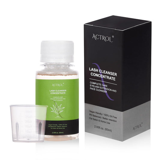 Eyelash Cleanser Concentrate 60ml Aloe Professional Lash Shampoo Foaming Cleanser DIY Wash for Extensions Lashes with Salon Home Care-Makes 6 Bottles