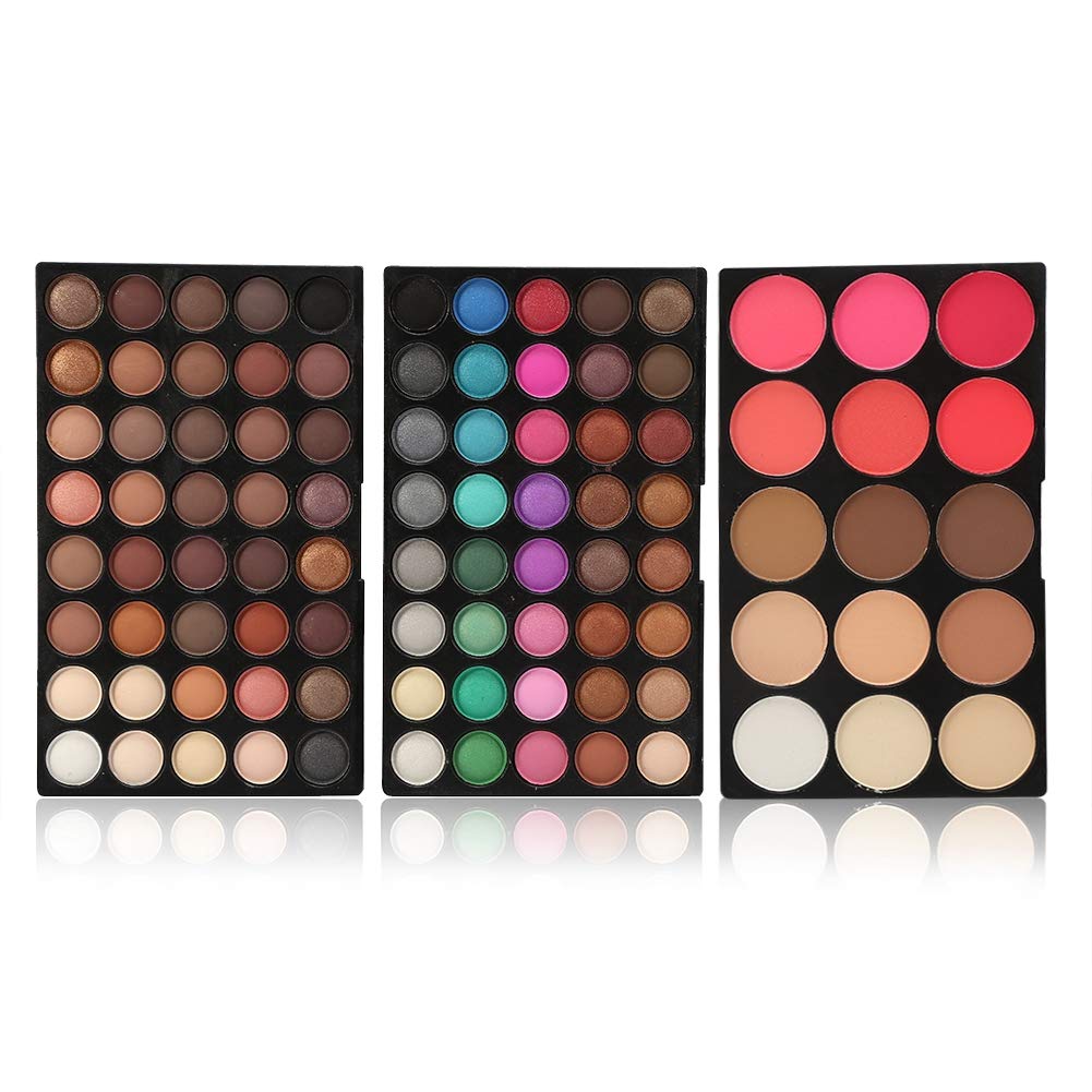 80 Colors Professional Eyeshadow Palette +15 Colors Blusher & Concealer Contour Eye Powder Makeup Cosmetic Set