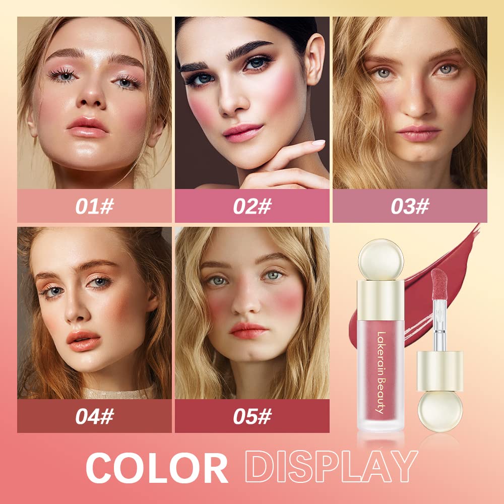 Soft Velvet Liquid Blush Face Makeup Matte Cream Blush for Cheek Weightless,Long-Lasting,Natural-Looking,Smudge Proof,Dewy Finish Skin Tint Blush Makeup(#03)