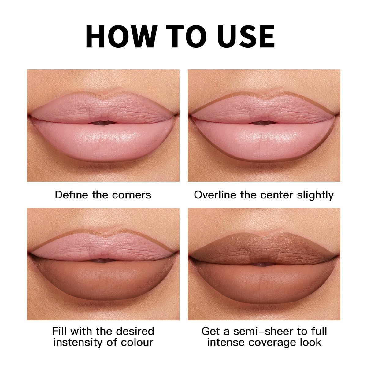 USHAS Lipstick and Lip Liner Combo Set 2 in 1 Waterproof Matte Lipstick pen for Women Lip liner Set Long Lasting with Makeup Set (Y16, Pack of 1)