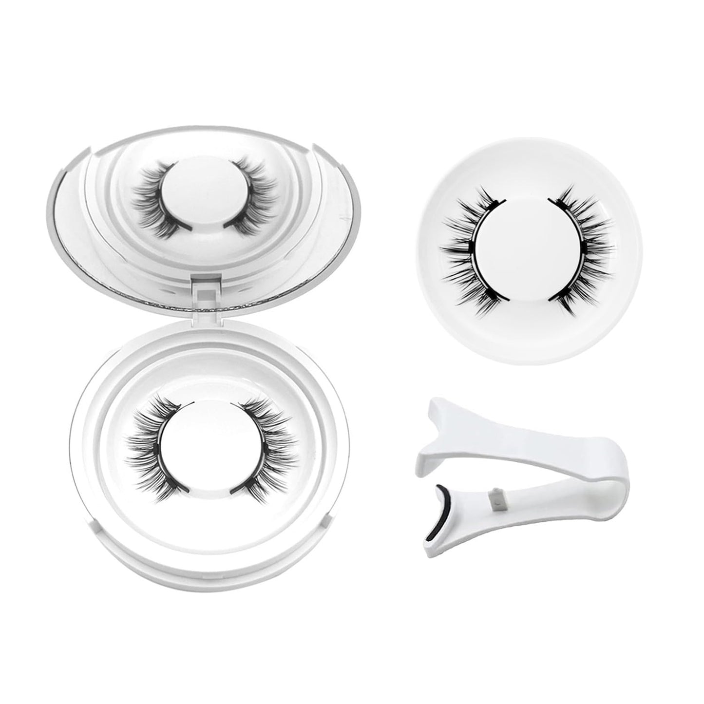 Elara Craft Eyelashes with Applicator, Magnetic Eyelashes Natural Look,Reusable Magnet Lashes No Glue Needed Soft Lashes Kit(Natural)