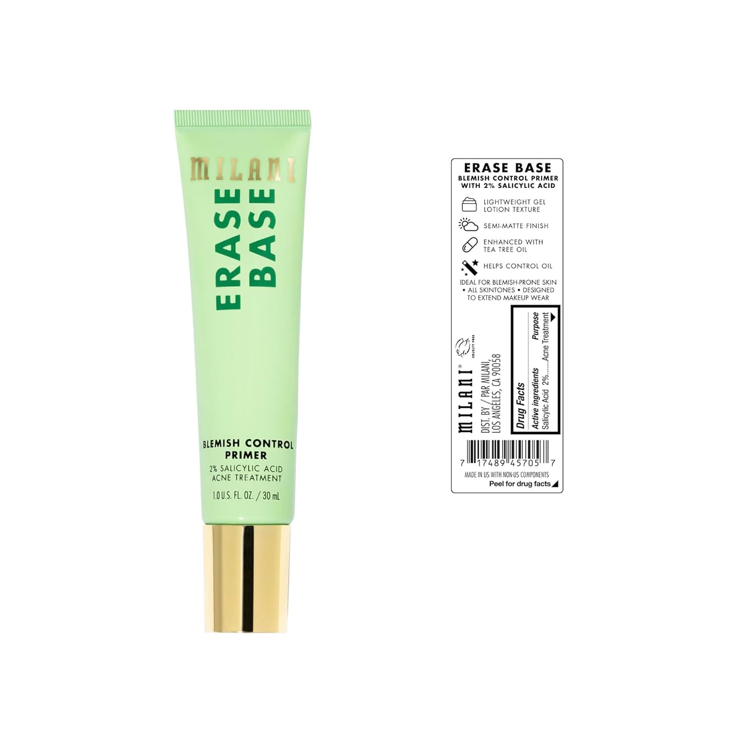 Milani Face Primer for Makeup (Blemish Control, 1.0 Fl. Oz)