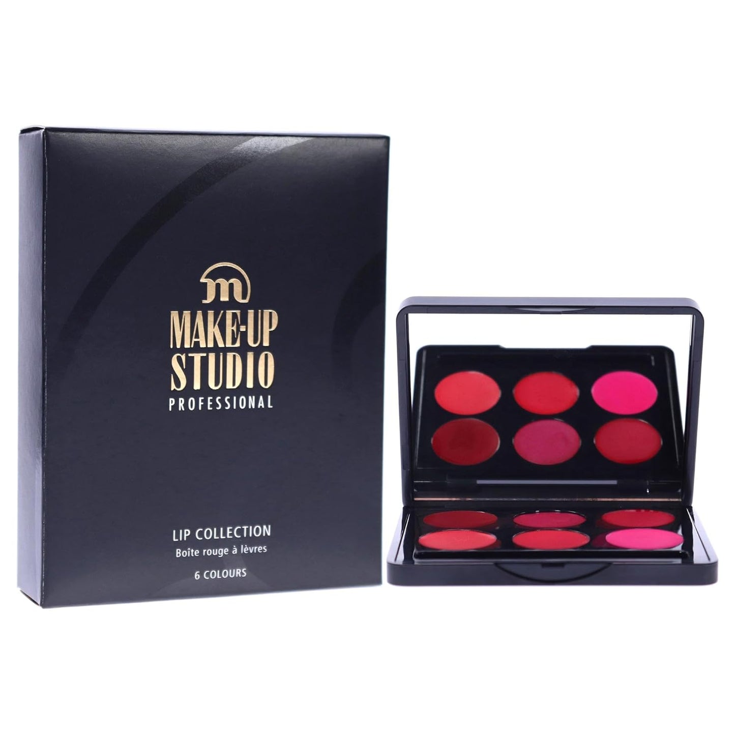 Lipcolourbox 6 Colours - Practical And Professional Lip Color Palette - Soft And Smooth Lips - Long Lasting Color And Shine- Pink - 1 Pc