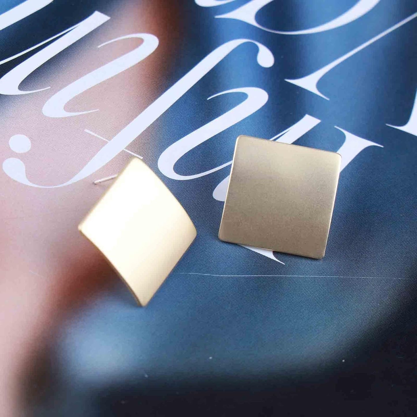 Vintage Square Stud Earrings Square Shape Earrings Geometric Gold Earrings Minimalist Earrings Jewelry for Women and Girls